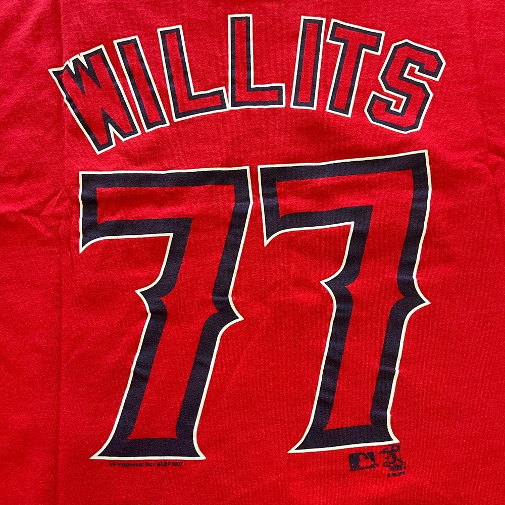 Anaheim Angels Reggie Willits #77 T-Shirt. Mens size X-Large